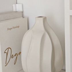 Minimalist Modern Seramik Dekor Sante Vazo | Dalga Formlu