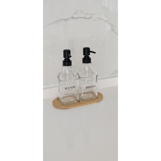 Bambu altlıklı sabunluk