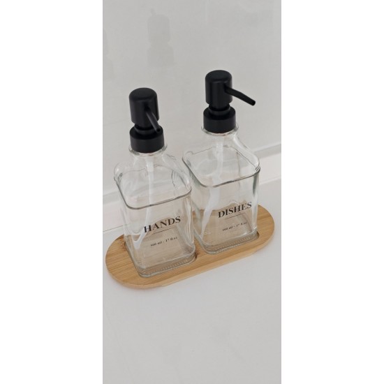 Bambu altlıklı sabunluk
