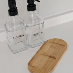 Bambu altlıklı sabunluk 